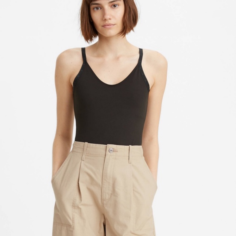 - Levi’s "Jade" black bodysuit women size SMALL